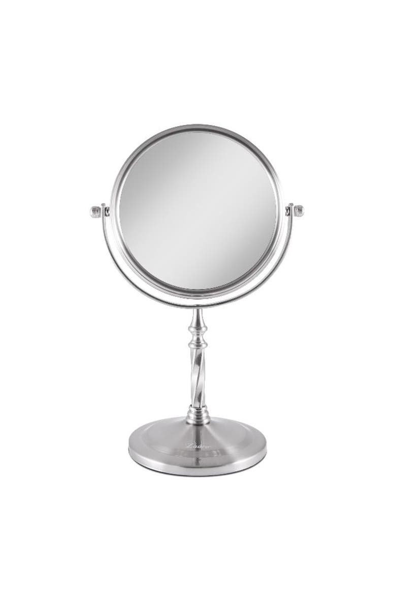 Zadro Makeup Mirror with 5X/1X Magnifications, Main, color, Satin Nickel