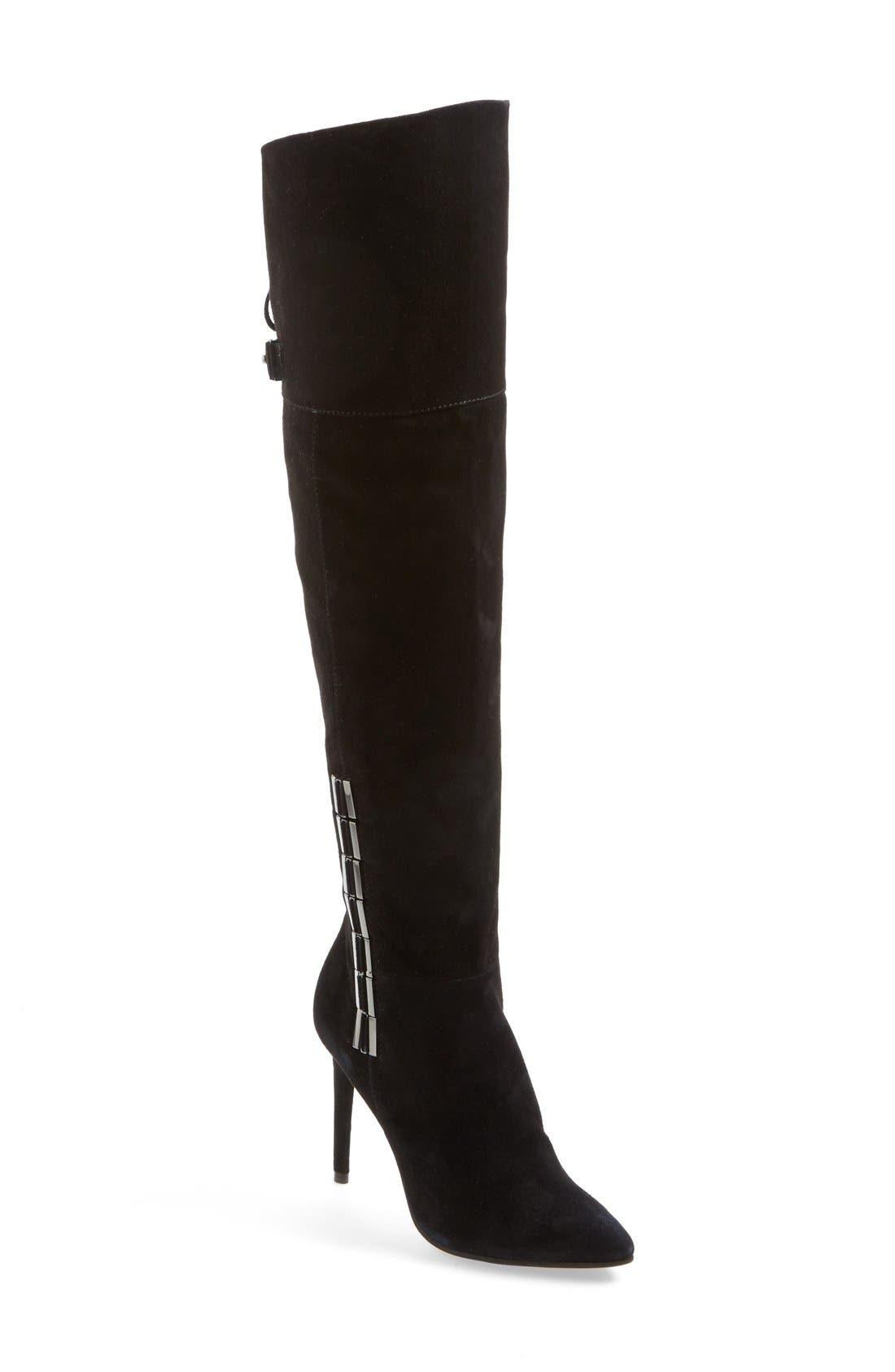 Dolce Vita 'Inara' Over the Knee Pointy Toe Suede Boot, Main, color, 