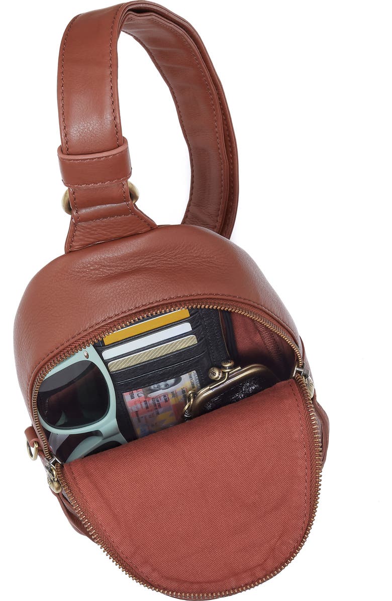 HOBO Fern Leather Sling Bag, Alternate, color, Cocoa Bean