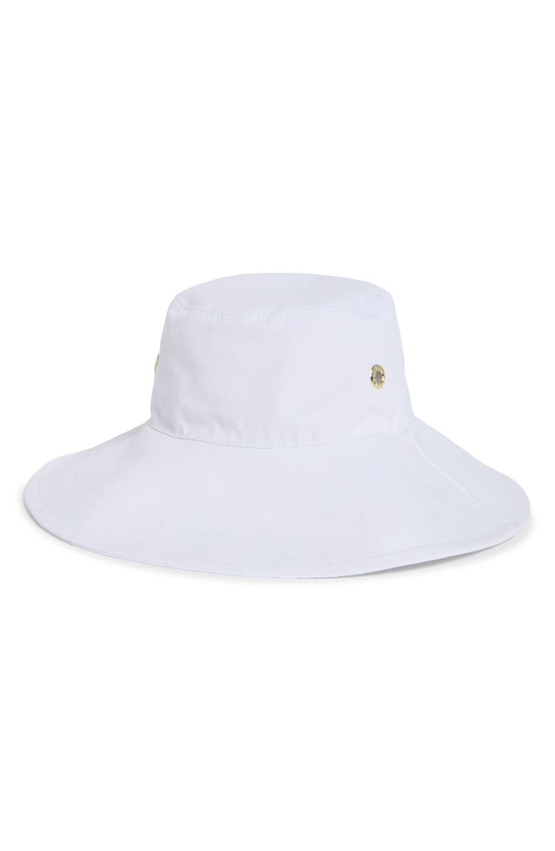 San Diego Hat x Trina Turk Wool Bucket Hat, Main, color, White