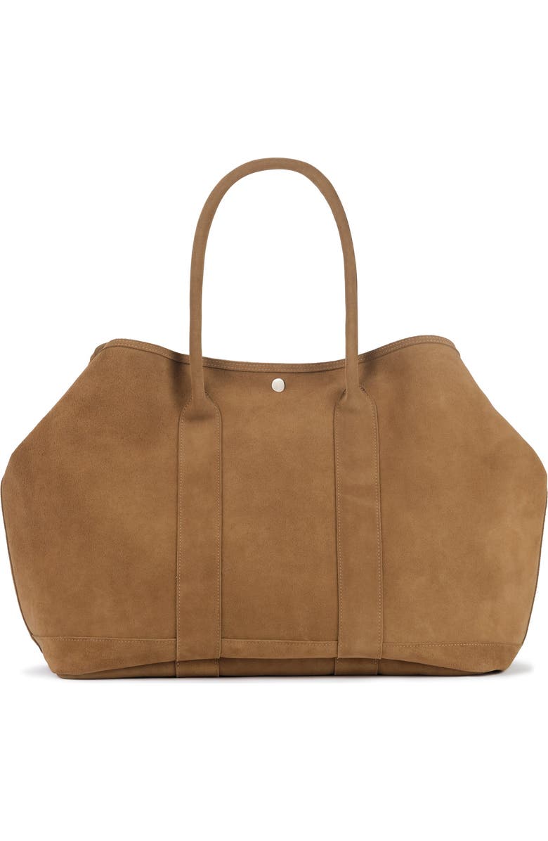 Ezra Arthur Audrey Nubuck Suede Leather XL Tote Bag, Main, color, Sand