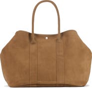 Ezra Arthur Audrey Nubuck Suede Leather XL Tote Bag