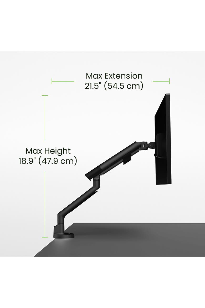 DM1 Single Monitor Desktop Mount for 17 - 40 inch Displays, Alternate, color, Black