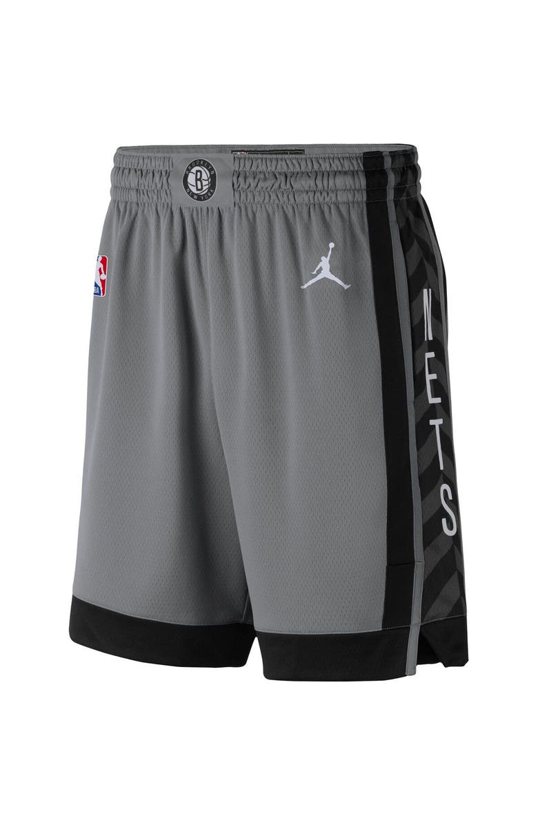 Jordan Brand Men's Jordan Brand Charcoal Brooklyn Nets Statement Edition Swingman Shorts, Alternate, color, Charcoal