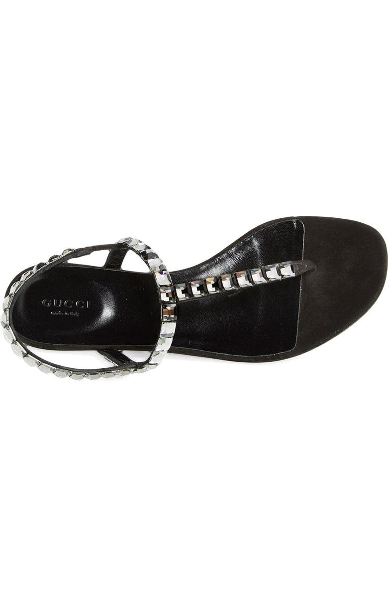 Gucci Jeweled Thong Sandal, Alternate, color,