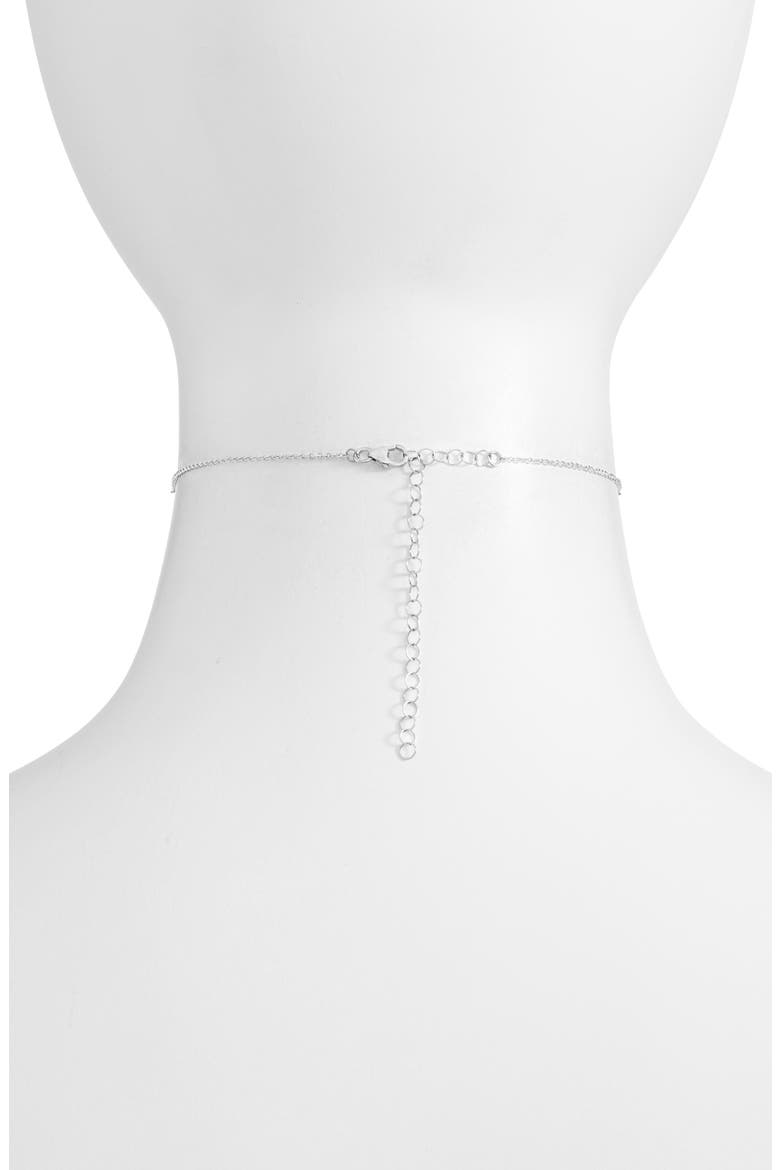Argento Vivo Station Choker Necklace, Alternate, color, SILVER
