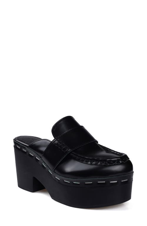 Artisan Crafted By Zigi Tally Platform Mule in Black Leather 