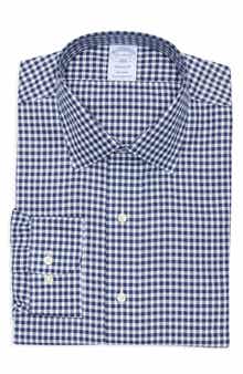 Brooks Brothers Gingham Print Non-Iron Regular Fit Dress Shirt