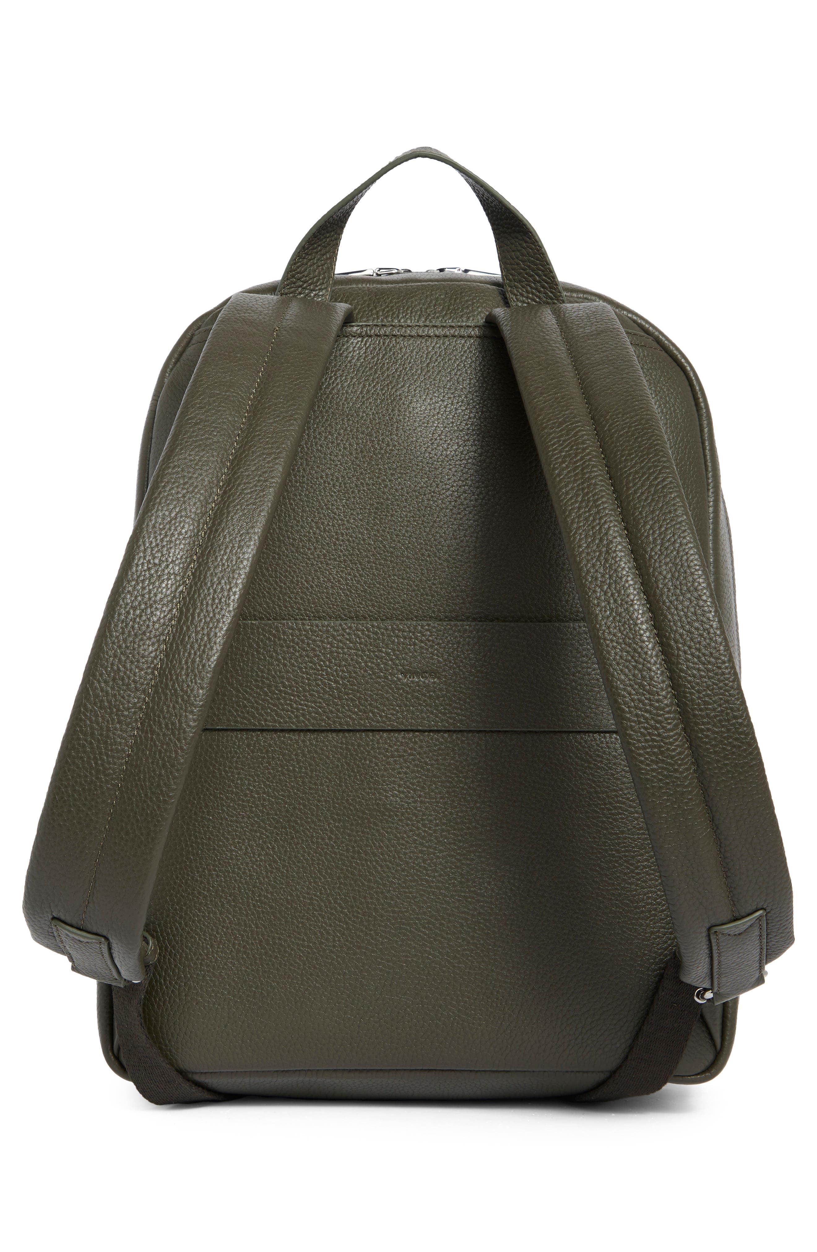 Vince Valmor Leather Backpack, Alternate, color, Driver Green