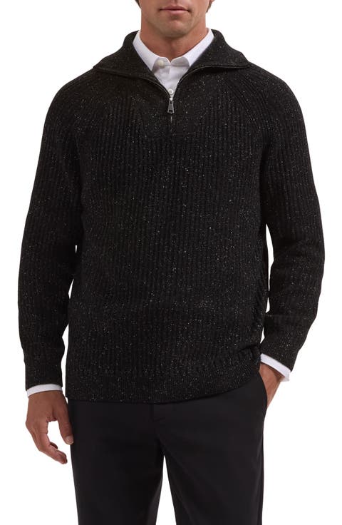 Rib Quarter Zip Sweater