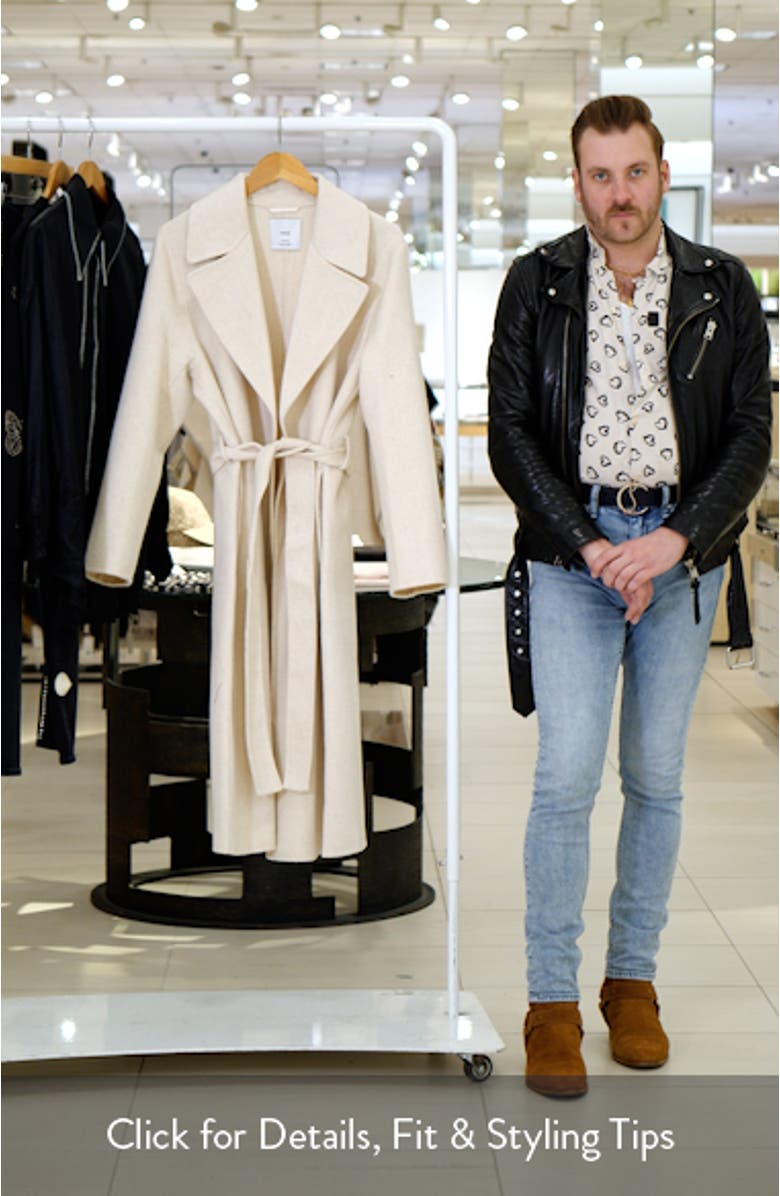 Wool Blend Wrap Coat, sales video thumbnail