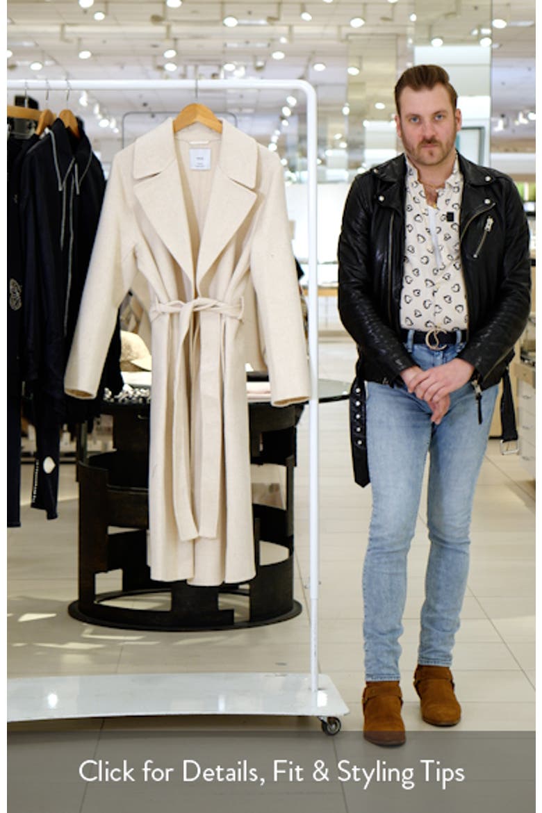 Wool Blend Wrap Coat video