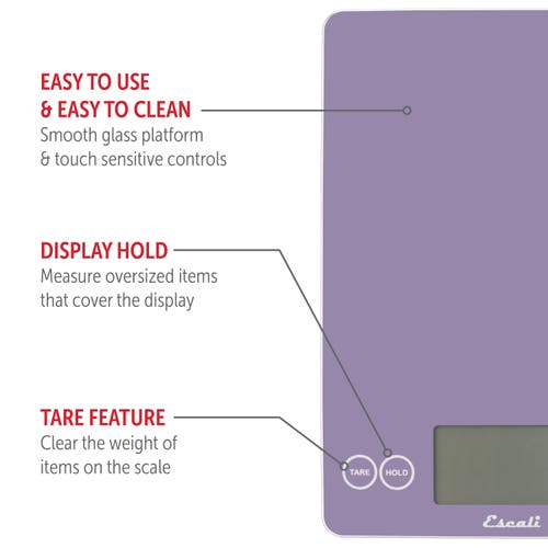 Escali Arti Classic Glass Digital Scale In Purple