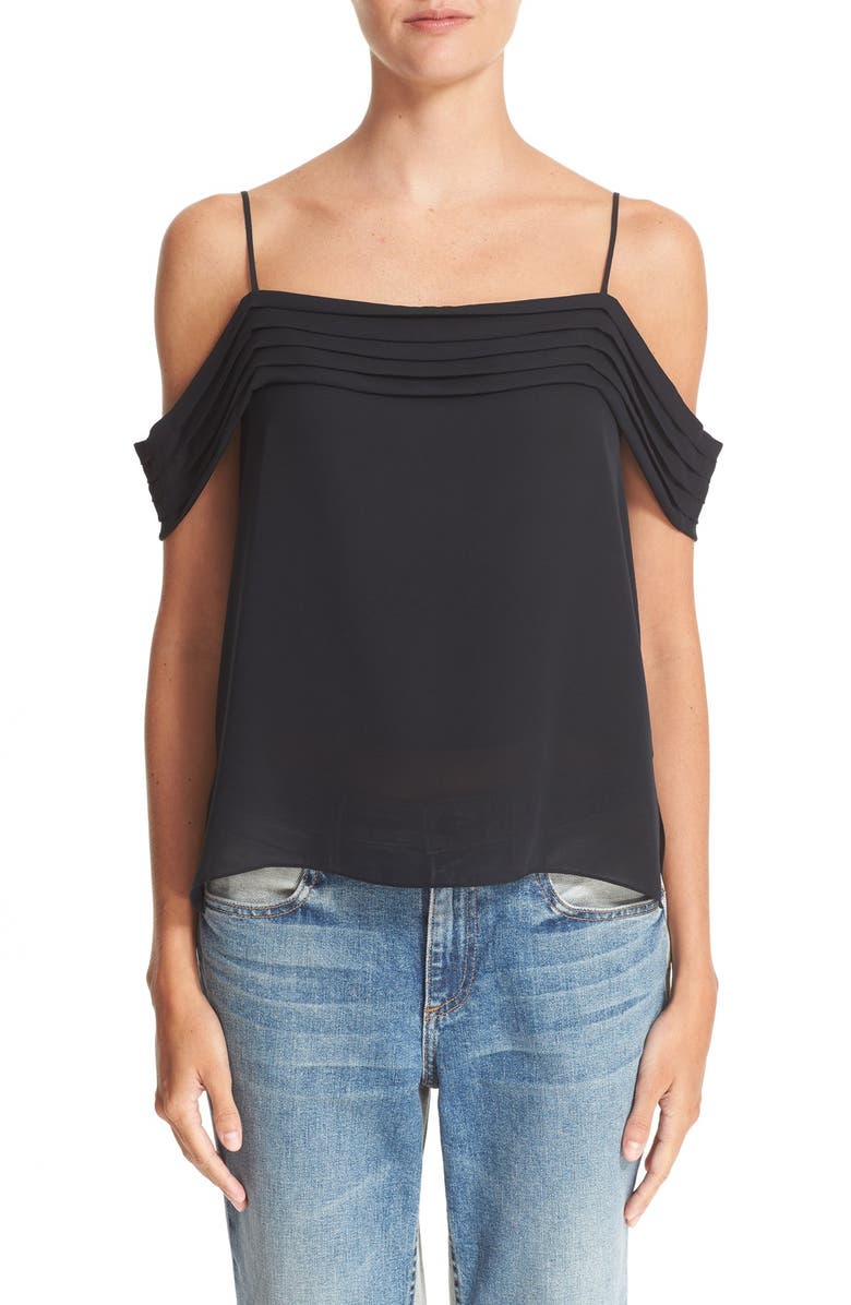 alexanderwang.t T by Alexander Wang Cold Shoulder Top, Main, color, 
