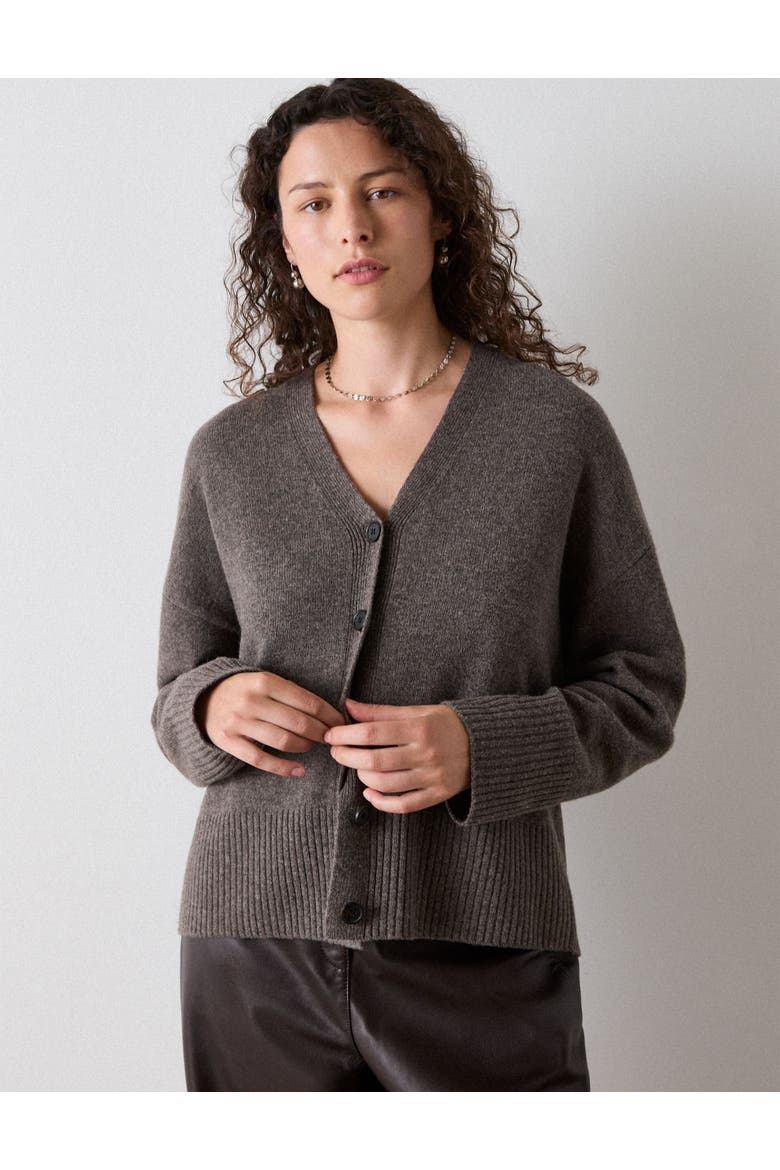 Wool V-Neck Cardigan, Main, color, Neutral