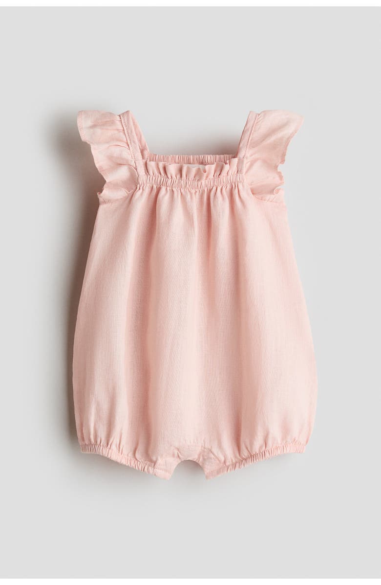 H&M Linen Romper Suit, Alternate, color, Light Pink