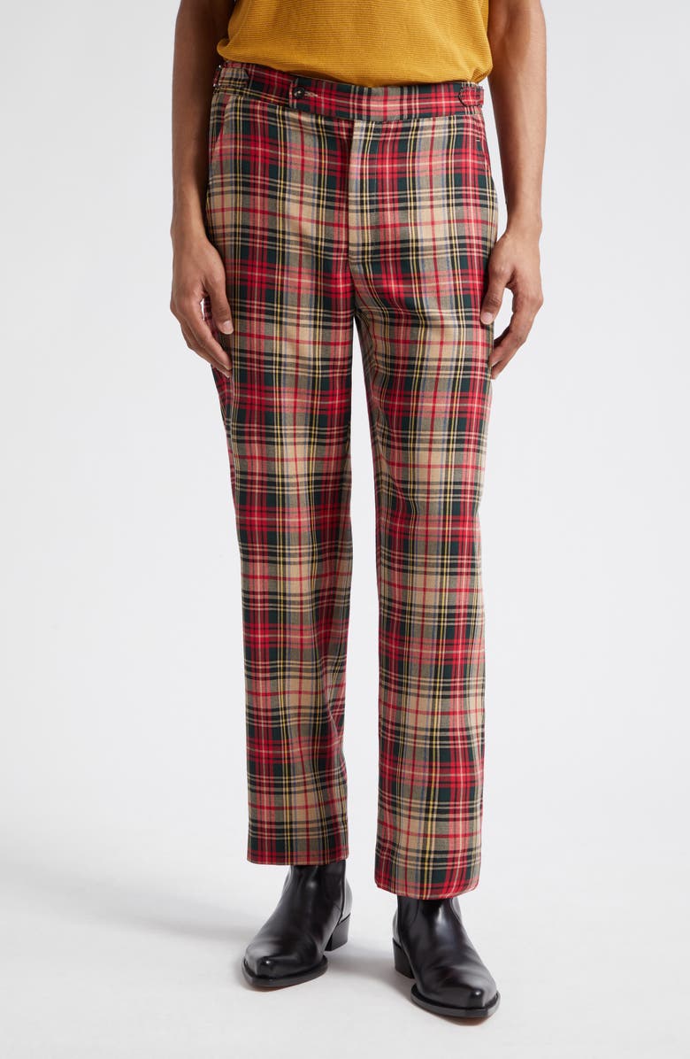 Bode Truro Plaid Pants, Main, color, 