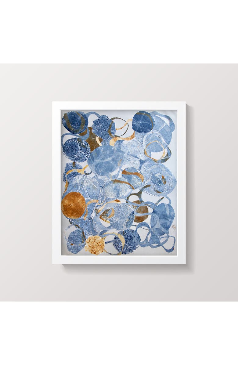 Artxtiles Outer Orbit Small Framed Print, Main, color, Blue
