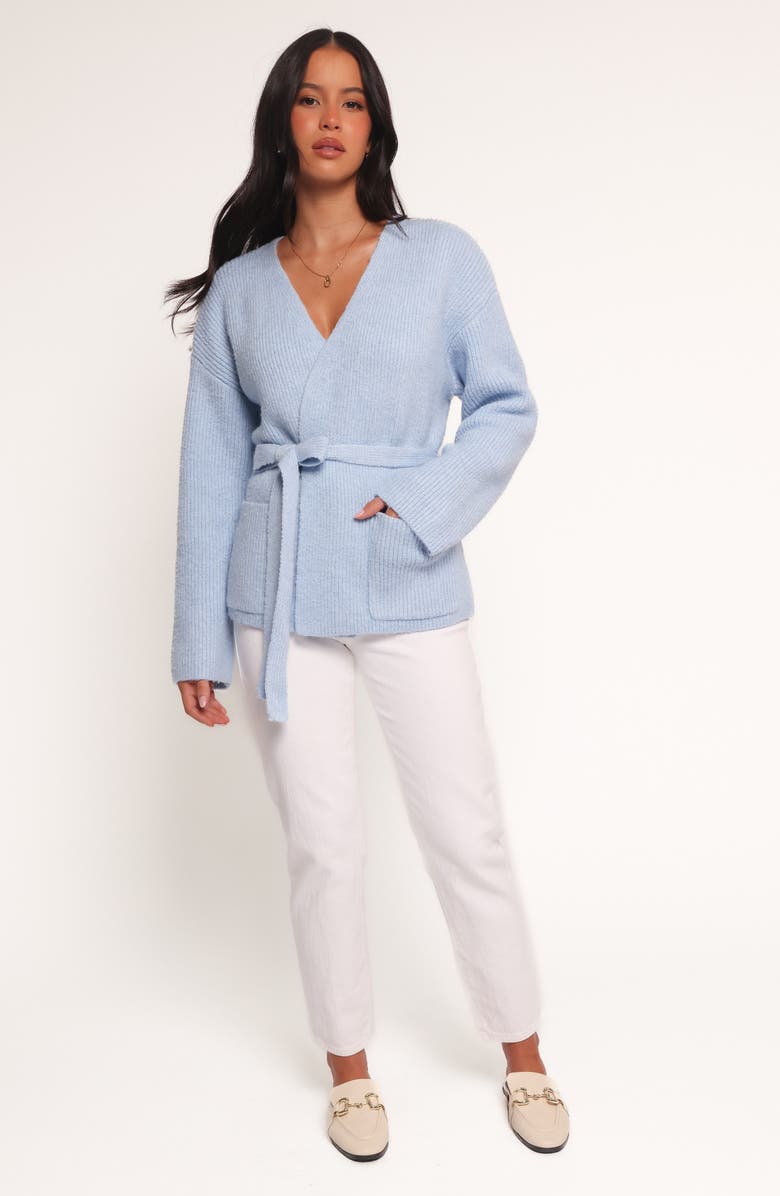 Petal & Pup Mika Rib Wrap Cardigan, Alternate, color, Blue