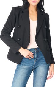 GIBSONLOOK Double Breasted Cotton Blend Blazer