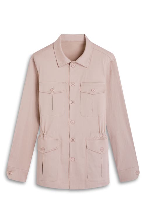 Bugatchi Linen Blend Safari Jacket In Sand