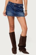 EDIKTED Chiara Denim Miniskirt
