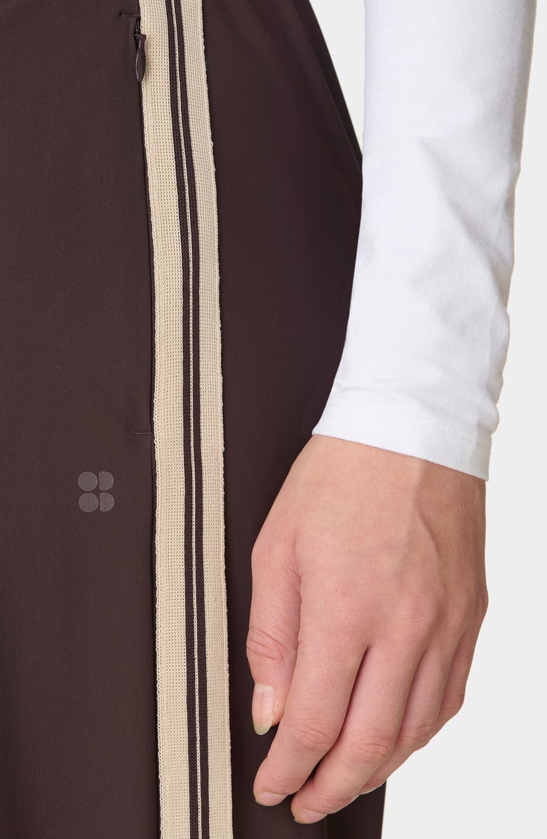 Sweaty Betty Explorer Side Stripe Wide Leg Pants, Alternate, color, Sable Brown