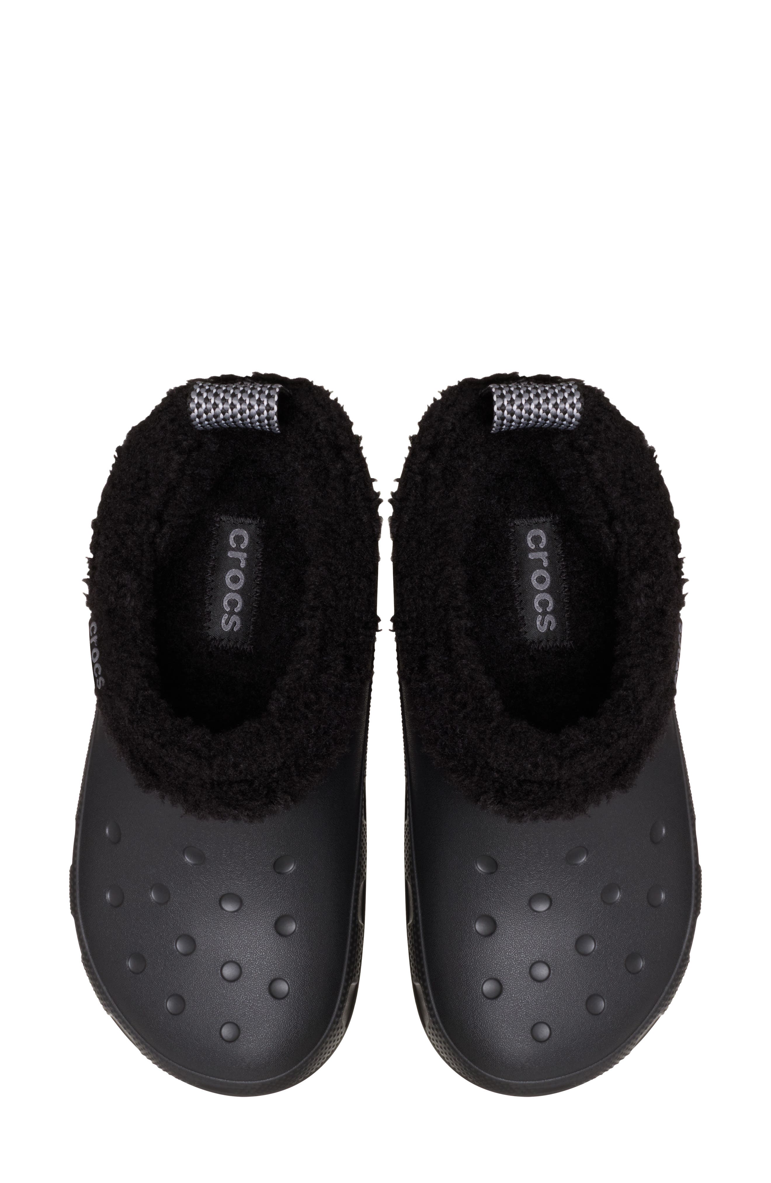 CROCS Classic Fleece Lined Shorty Clog, Alternate, color, Black