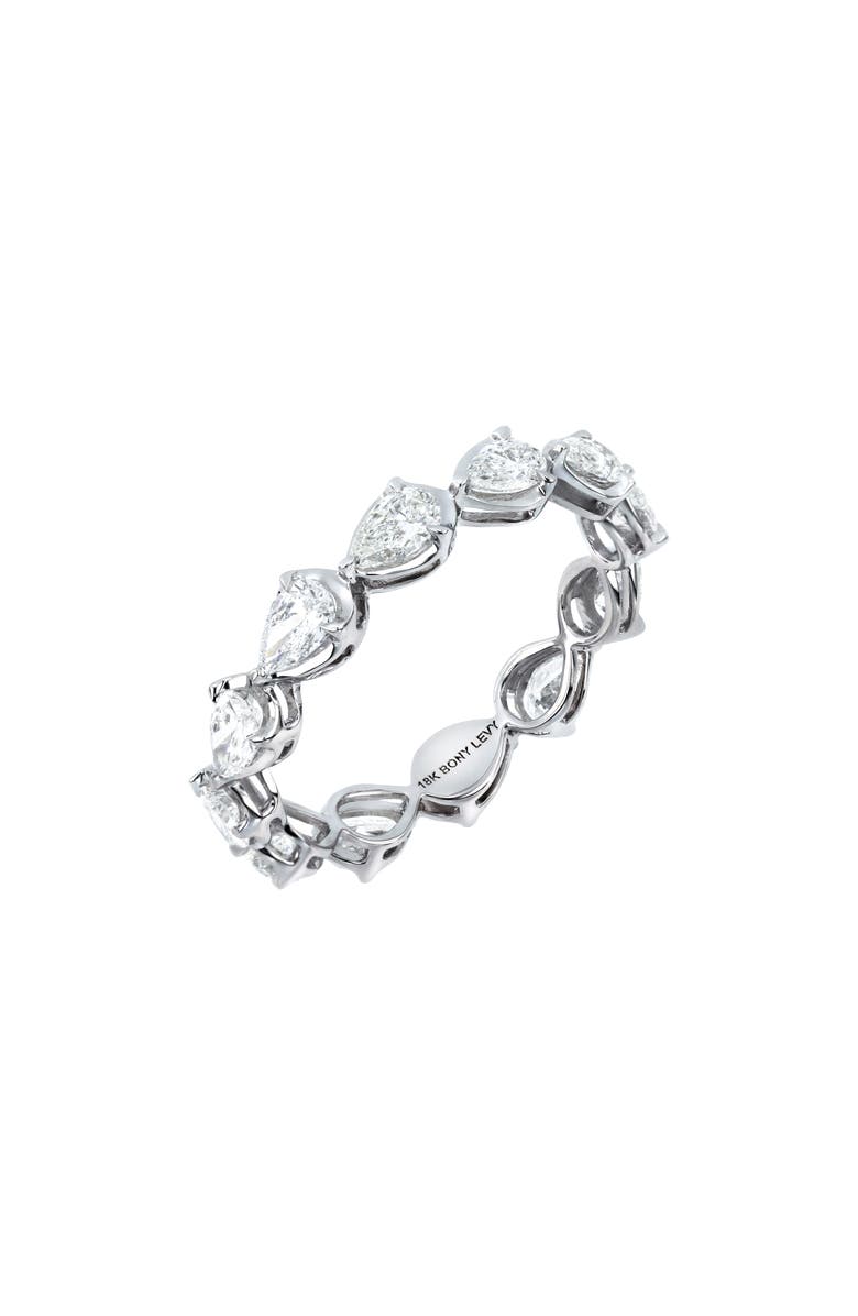 Bony Levy Aviva Pear Diamond Eternity Ring, Main, color, 18K White Gold