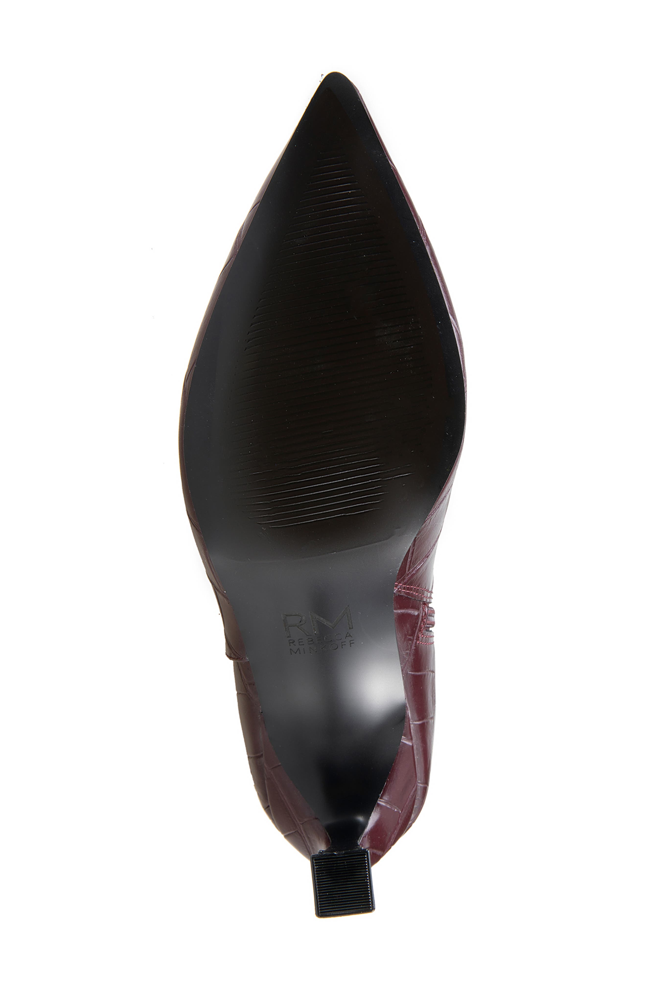 Kyla Croc Embossed Faux Leather Tall Boot, Alternate, color, FIG CROC PU