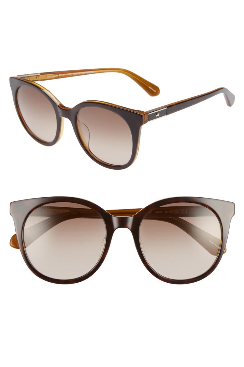 akayla 52mm cat eye sunglasses, Main, color, DARK HAVANA