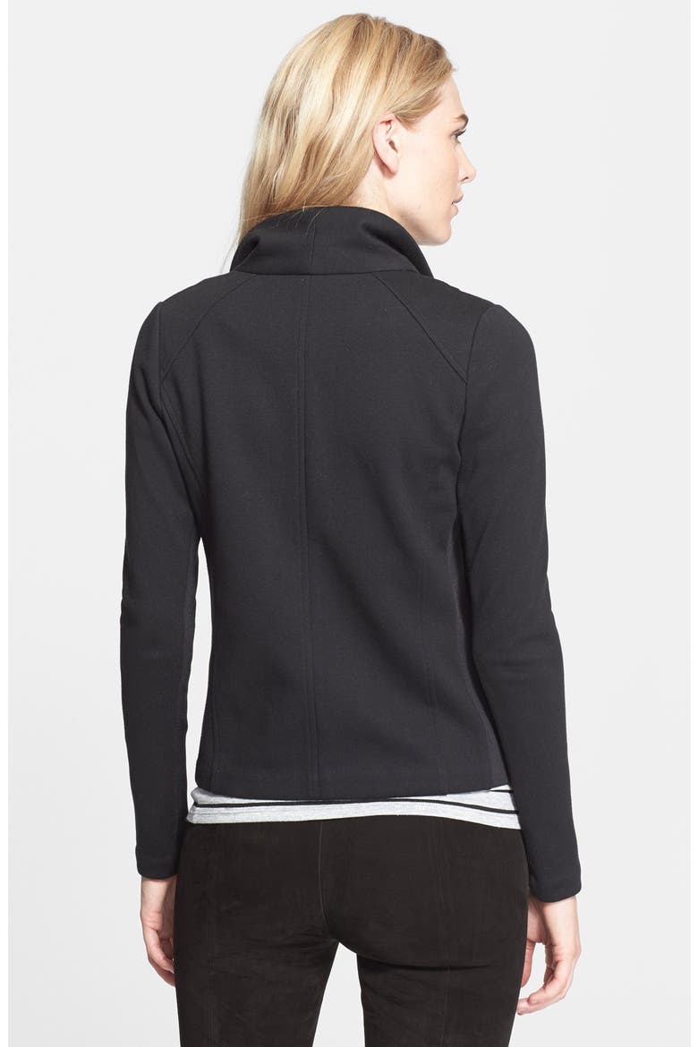 Knit Scuba Sweatshirt, Alternate, color, BLACK/ BLACK