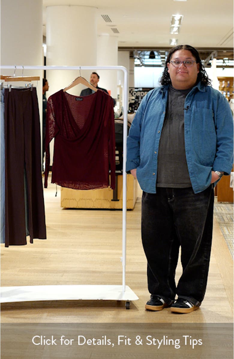 Annalise Long Sleeve Mesh Shirt, sales video thumbnail