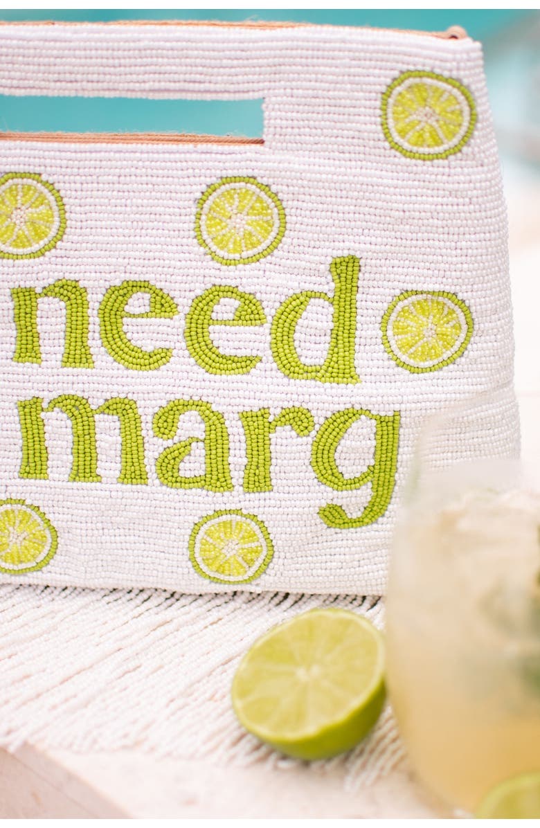 Island to East Side I Need a Marg Handle Pouch, Alternate, color, White