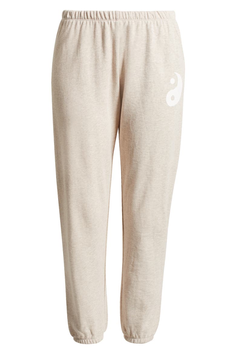Perfect Yin & Yang Cotton Sweatpants, Alternate, color, OATMEAL HEATHER