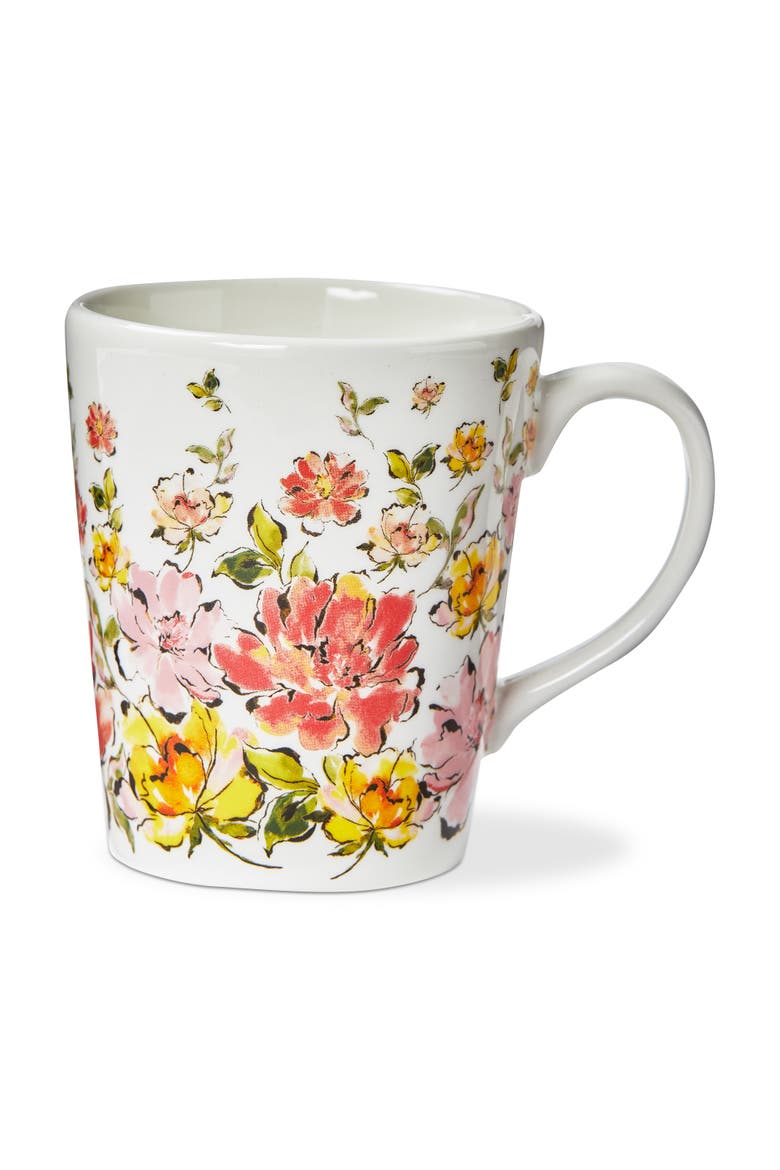 In Bloom Mug Multi Earthenware Spring, Main, color, White