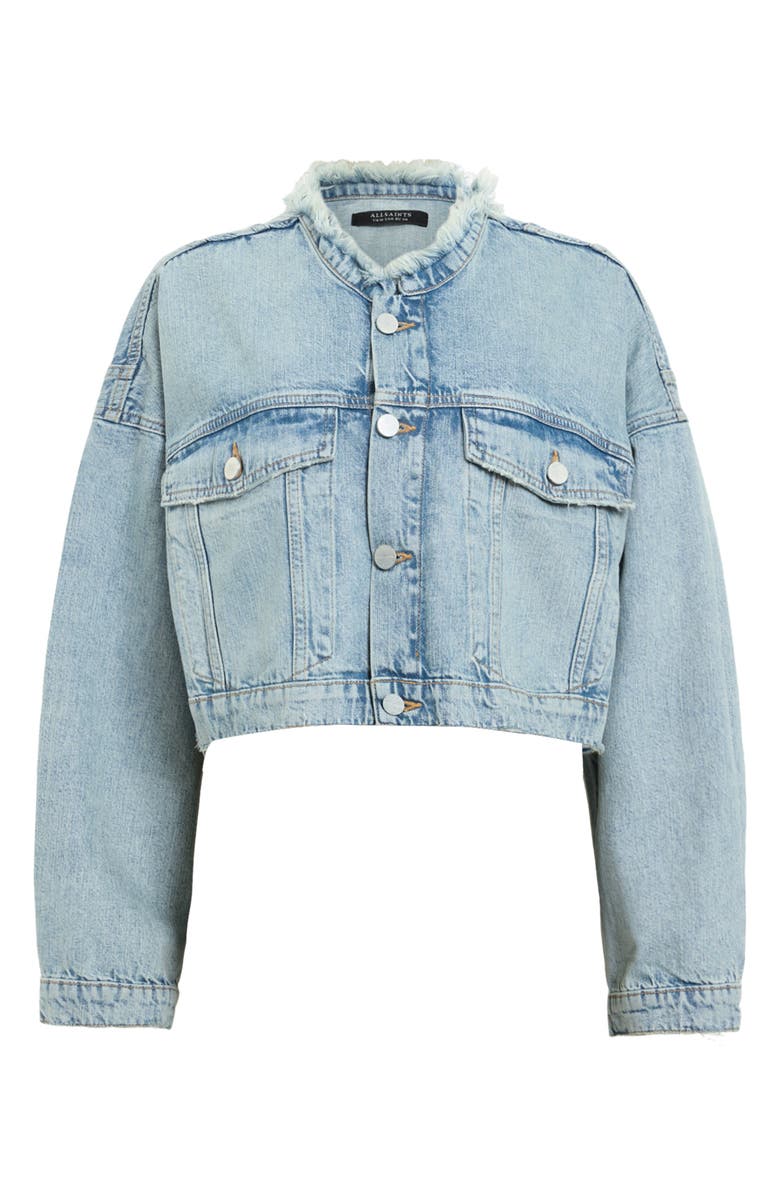 AllSaints Sonny Crop Denim Jacket, Alternate, color, 