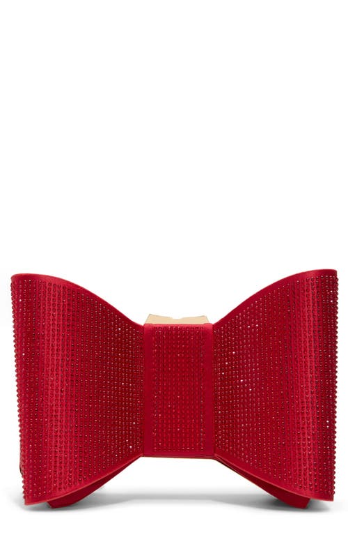 Aldo Bow Frame Clutch In Red