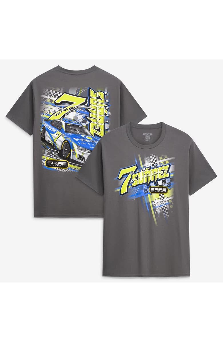Spire Motorsports Men's Spire Motorsports Charcoal Daniel Suarez #7 Freeway Insurance T-Shirt, Main, color, Charcoal