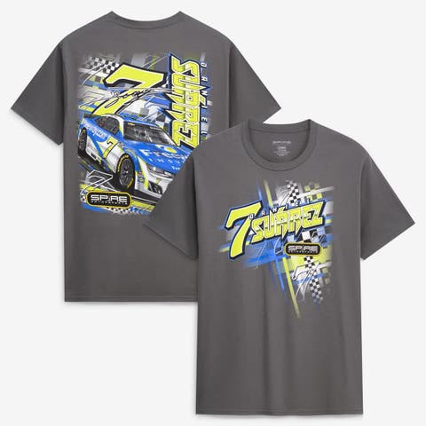 Men's Spire Motorsports  Charcoal Daniel Suarez #7 Freeway Insurance T-Shirt