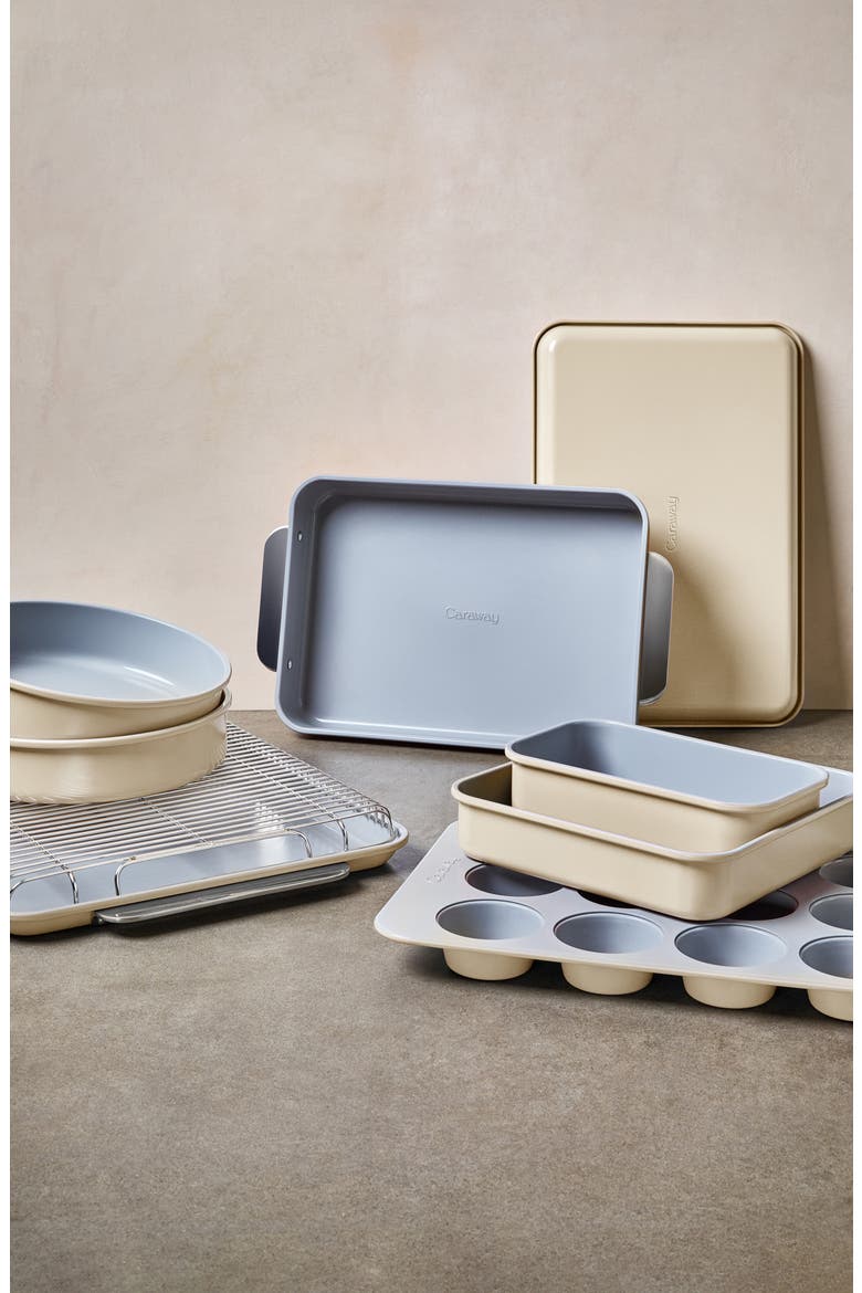 11-Piece Nontoxic Ceramic Bakeware Set, Alternate, color, CREAM