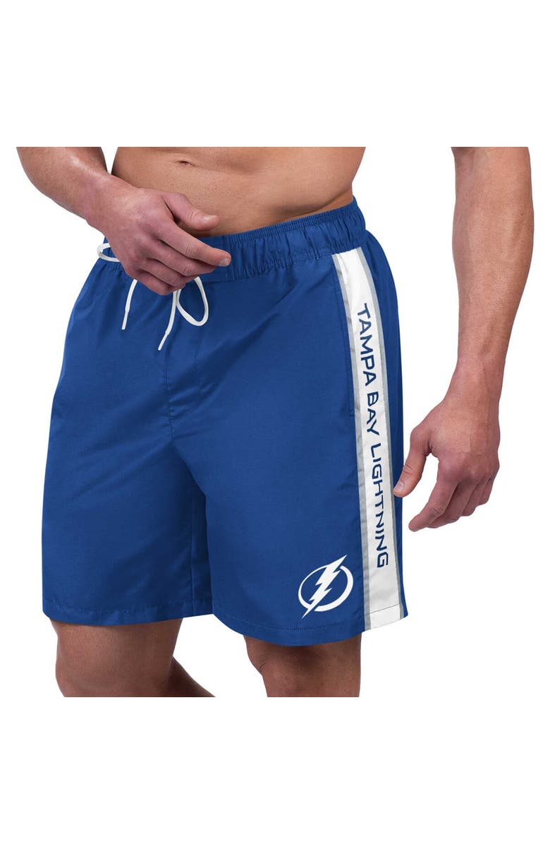G-III SPORTS BY CARL BANKS Men's G-III Sports by Carl Banks Blue Tampa Bay Lightning Streamline Volley Swim Trunks, Main, color, Blue