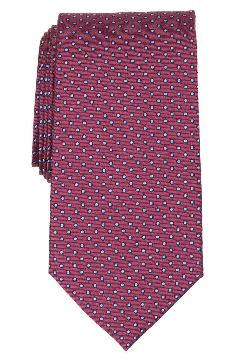Brooks Brothers Framed Dot Tie, Main, color, Red