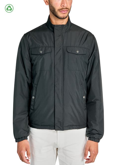 Construct Solid Hybrid Field Jacket In Black