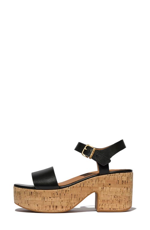 Fitflop Platfforms Ankle Strap Platform Wedge Sandal In Black