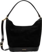 SANDRO Soft suede shopping bag