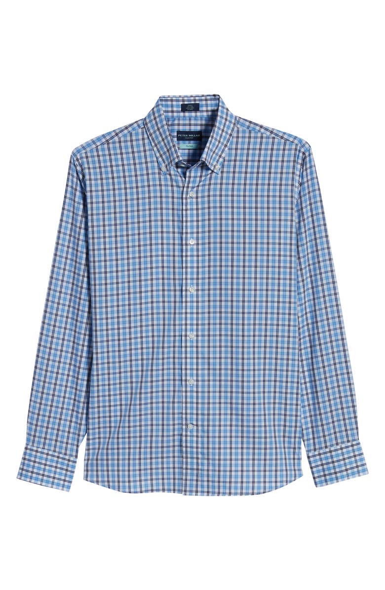 Peter Millar Concorde Tailored Fit Check Button-Down Shirt, Alternate, color,