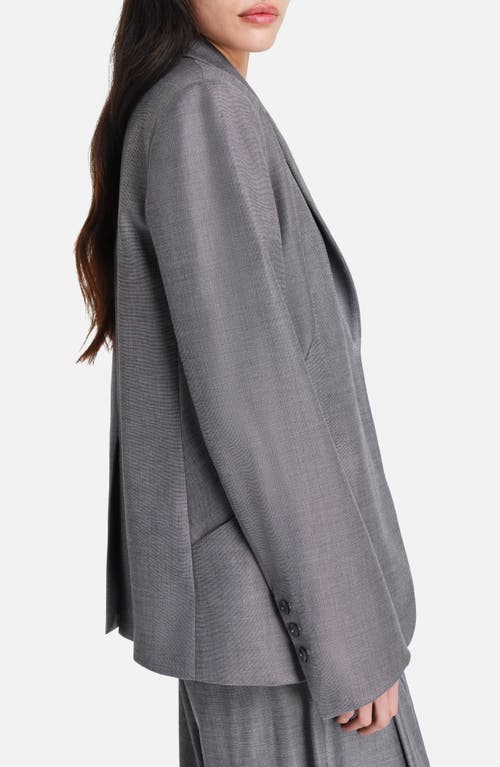 Twp Perfect Boyfriend Oversize Wool Blend Blazer In Gray