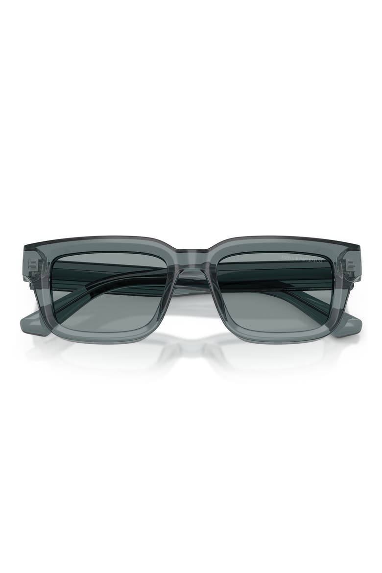 53mm Square Sunglasses, Alternate, color, TRANSPARENT GREY / DARK GREY