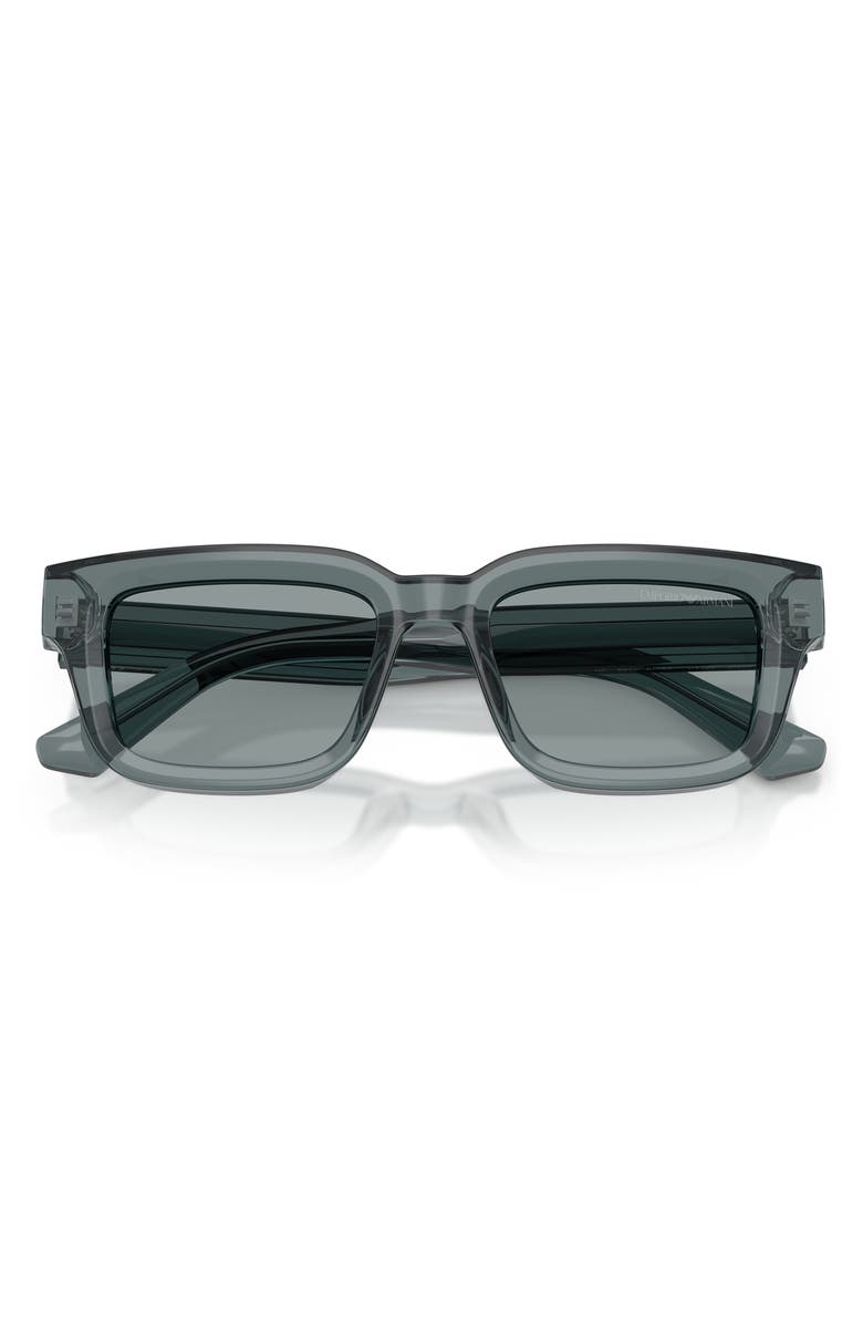 Emporio Armani 53mm Square Sunglasses, Alternate, color, Transparent Grey / Dark Grey